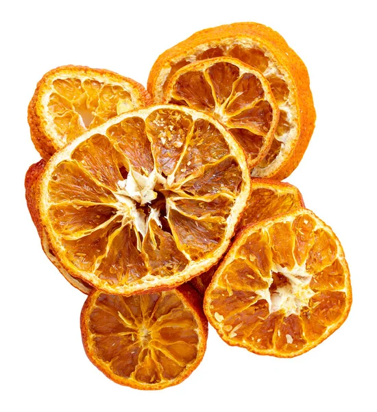 Pomarańcze Suszone Izolowane Białym Tle — Zdjęcie stockowe