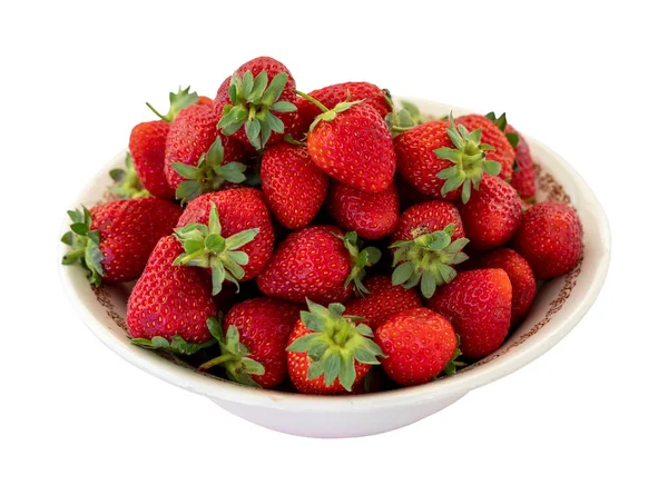 Frische Erdbeere Isoliert Auf Weißem Hintergrund — Stockfoto