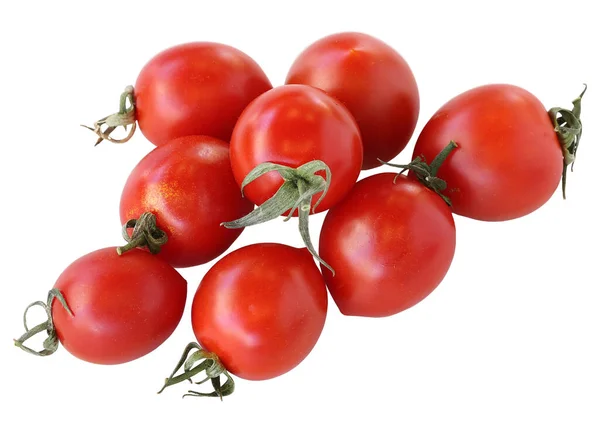Tomates Cherry Aislados Sobre Fondo Blanco Camino Recorte Tomates Cereza — Foto de Stock