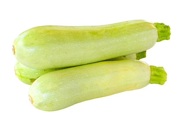 Zucchini Oder Knochenmark Isoliert Auf Weißem Hintergrund Zucchini Schneideweg — Stockfoto