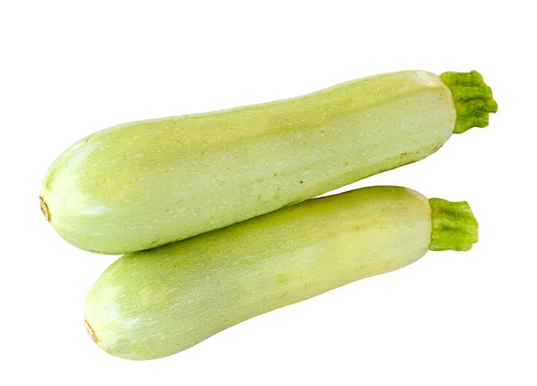 Zucchini Eller Märg Isolerad Vit Bakgrund Zucchini Klippning Väg — Stockfoto