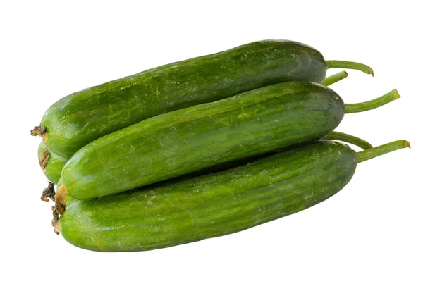 Pepino Isolado Sobre Fundo Branco Cucumber Clipping Path — Fotografia de Stock