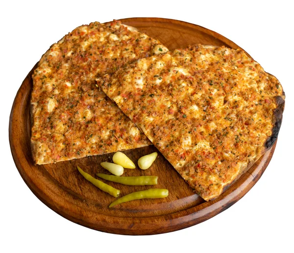 Lahmacun Isolerad Vit Bakgrund — Stockfoto