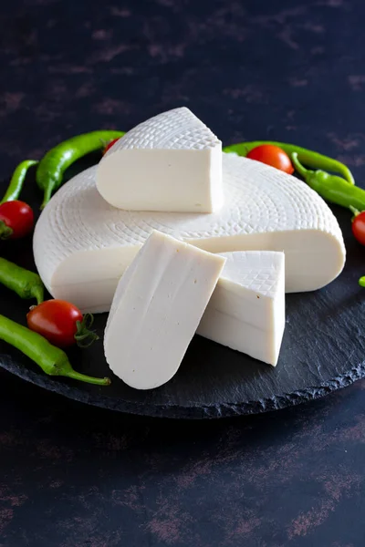 Fromage Panier Fromage Feta Pâte Molle Snacks Traditionnels Turquie Fromage — Photo