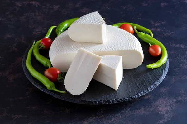 Sepet Peyniri Yumuşak Peynir Türkiye Geleneksel Atıştırmalıklar Gurme Peynir Yerel — Stok fotoğraf