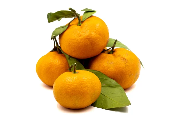 Tangerine Diisolasi Dengan Latar Belakang Putih Tutup — Stok Foto