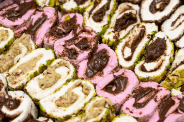 Türk zevki çeşitleri, yakın çekim ile birlikte. Geleneksel Türk mutfağının lezzeti, Türk lezzeti.