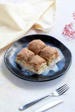 Soğuk baklava - sütlü soğuk baklava