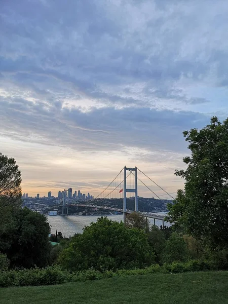 Boszporusz Kilátás Isztambulra Kilátás Boszporuszra Nakkastepe Parkból — Stock Fotó
