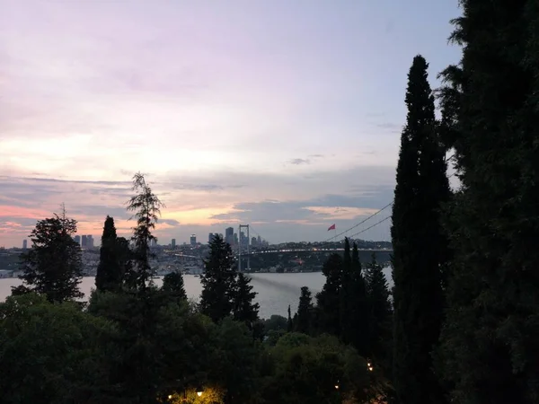 Vista Del Bósforo Estambul Vista Del Bósforo Desde Parque Nakkastepe — Foto de Stock