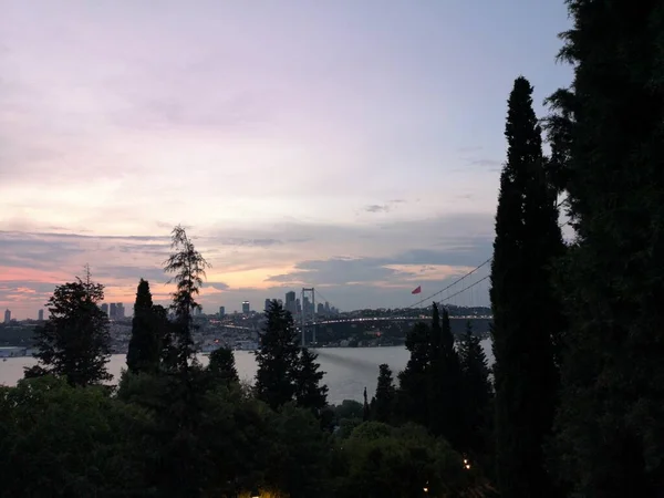 Βόσπορος Άποψη Της Κωνσταντινούπολης Άποψη Του Βοσπόρου Από Πάρκο Νακαστέπε — Φωτογραφία Αρχείου