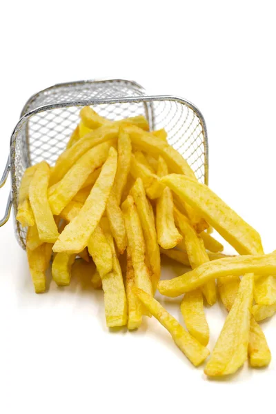 Fried Potatoes French Fries Isolated White Background French Fries Served — Stock fotografie