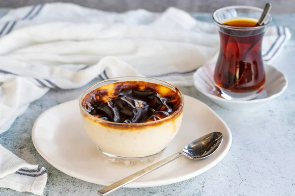 Rice Pudding Rice Pudding Dessert Made Milk Sugar Rice Stone — Stock Photo, Image