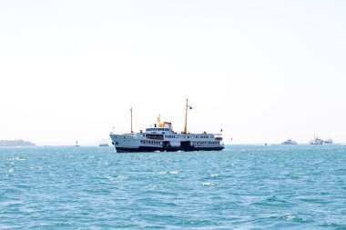 Istanbul city lines ferry. Bosphorus view of Istanbul. Landmarks.
