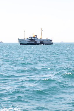 Istanbul city lines ferry. Bosphorus view of Istanbul. Landmarks.