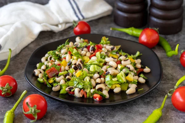 Black Eyed Pea Legume Goat Pea Salad Fresh Healthy Bean — Foto de Stock