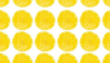 Juicy lemon slices. Lemon slices isolated on white background. Background image.
