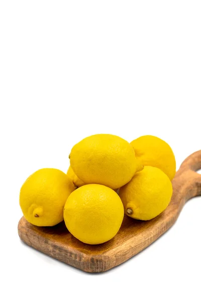 Fresh Lemon Organic Lemon Isolated White Background Close — 스톡 사진