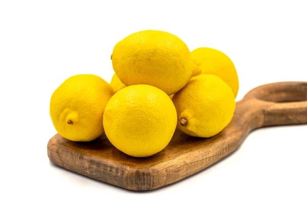 Fresh Lemon Organic Lemon Isolated White Background Close — Stock Photo, Image