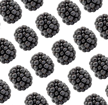 Black mulberry isolated on white background. fruit background