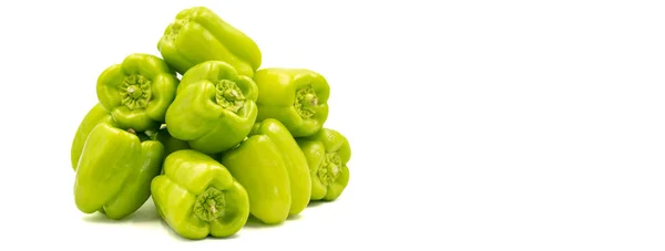 Bell Pepper Isolated White Background Fresh Bell Pepper Organic Vegetable — Stock Photo, Image