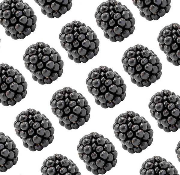 Black Mulberry Isolated White Background Fruit Background — Stock Fotó