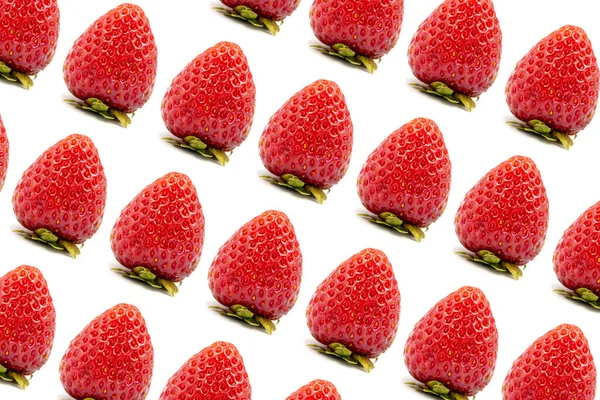 Strawberry Isolated White Background Fruit Background — Stok fotoğraf