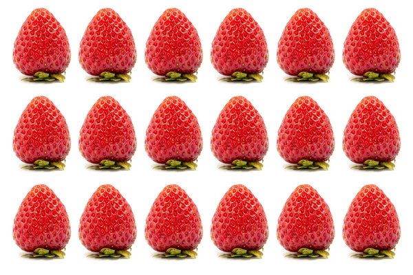 Strawberry Isolated White Background Fruit Background — Stok fotoğraf