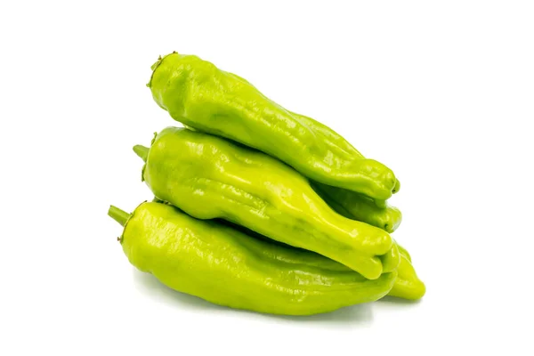 Sweet Green Peppers Green Pepper Isolated White Background Vegetable Healthy — Photo