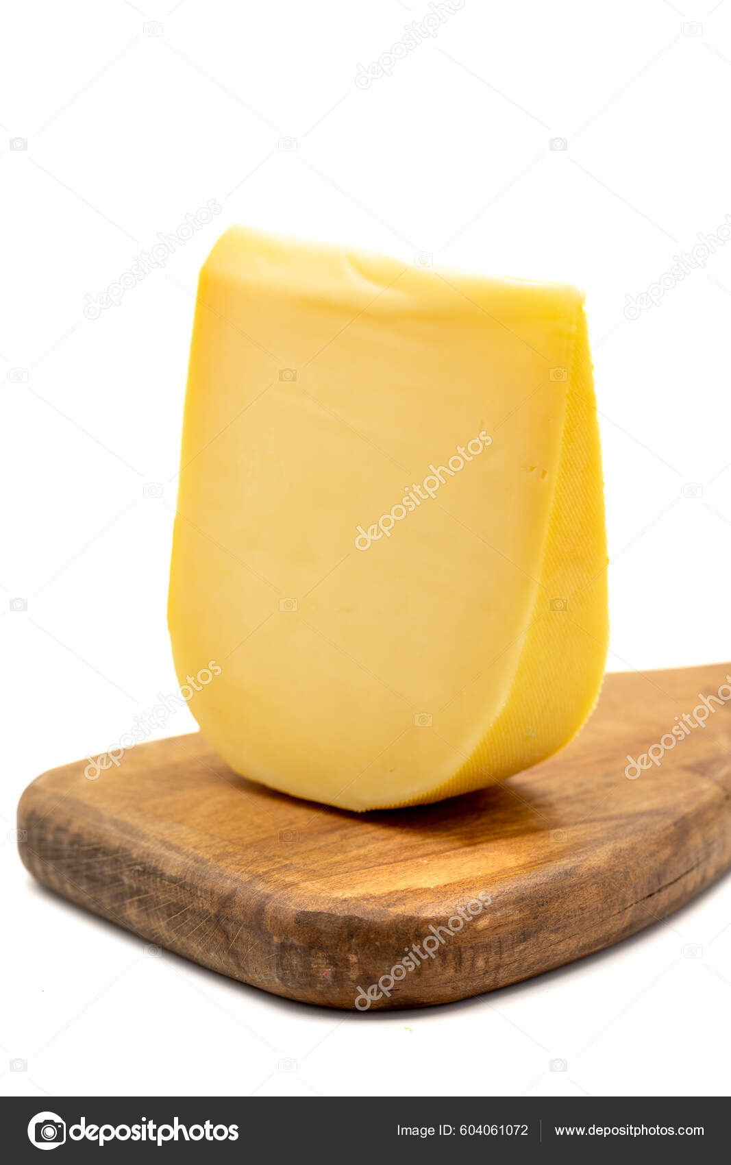 Yellow Gouda Cheese Hard Dutch Gouda Cheese Isolated White Background