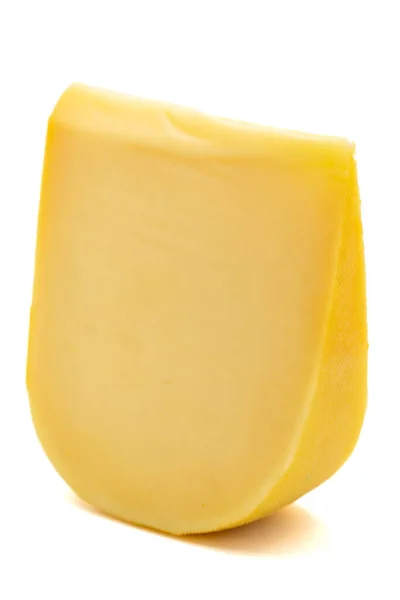 Yellow Gouda Cheese Hard Dutch Gouda Cheese Isolated White Background —  Fotos de Stock