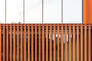 Corten steel on a modern building