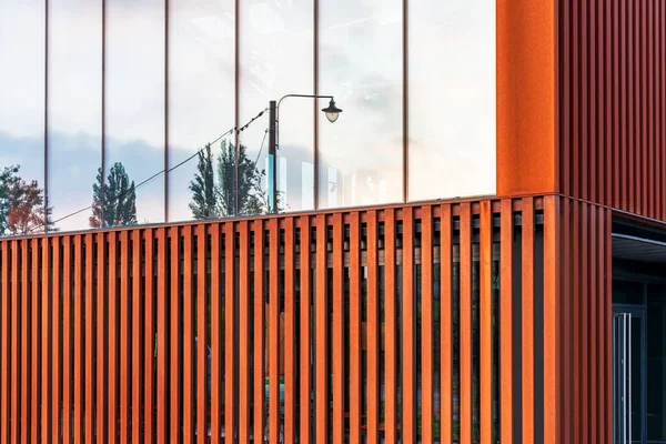 Corten steel on a modern building