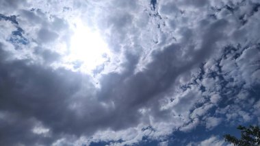 Bulutlu güzel gökyüzü, doğa arka planı