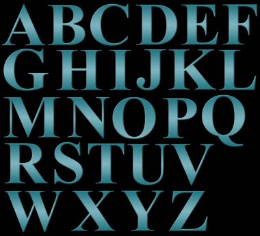 Resim, A 'dan Z' ye çocuk alfabesinin arkaplanını gösterir.