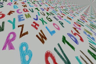 Bu resim ABC alfabesinin arkaplanını gösteriyor