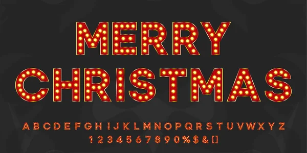 Mutlu Noeller, 2021. Alfabe ve numaralarla birlikte klasik bir metin. Retro parti veya olay tabelaları için neon harfler yazı tipi.