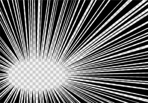 Bianco Nero Linee Radiali Sfondo Disegno Grafico Supereroe Ray Blast — Vettoriale Stock