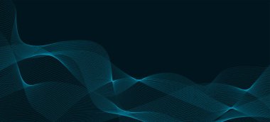 Açık mavi karışımı ses dalgalarıyla karıştırır. Arkaplan veya sunum için yaratıcı dinamik illüstrasyon