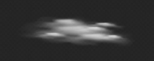 Небольшое реалистичное газовое облако на прозрачном фоне. Векторная иллюстрация с легким токсичным туманом в воздухе — стоковый вектор