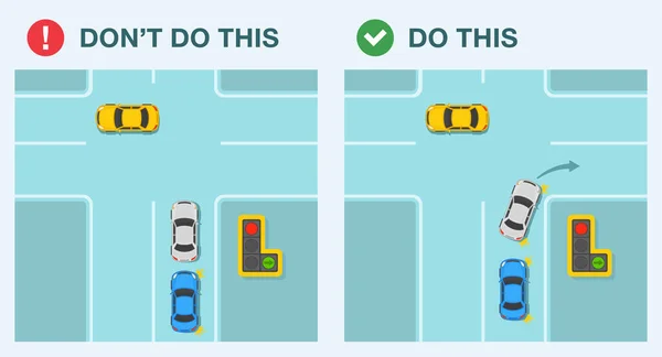 Reglas Seguridad Conducción Regulación Del Tráfico Dar Paso Las Reglas — Archivo Imágenes Vectoriales