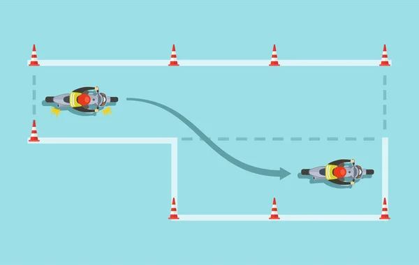 Reglas Seguras Conducción Motocicletas Regulación Del Tráfico Moto Consejos Estacionamiento — Vector de stock