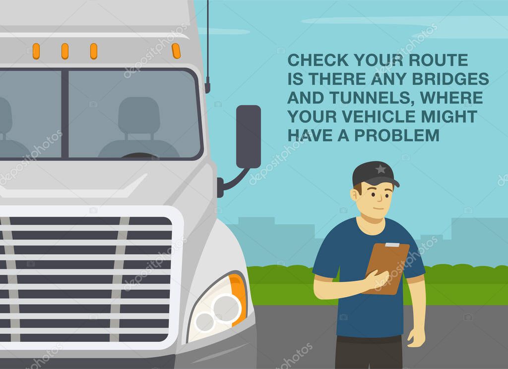 Heavy vehicle driving rules and tips. Checklist for truck drivers