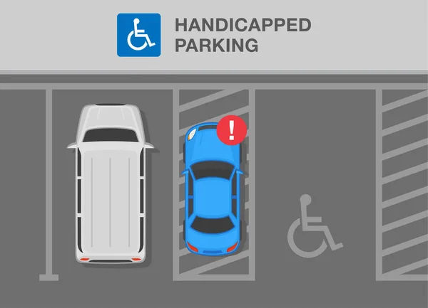 Regeln Und Tipps Zum Parken Freien Behindertenparkplatz Parken Sie Nicht — Stockvektor