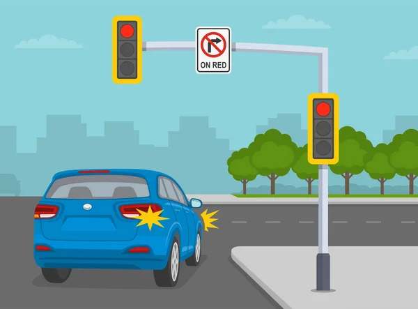 Safe Driving Tips Traffic Regulation Rules Give Way Rules Traffic — Archivo Imágenes Vectoriales