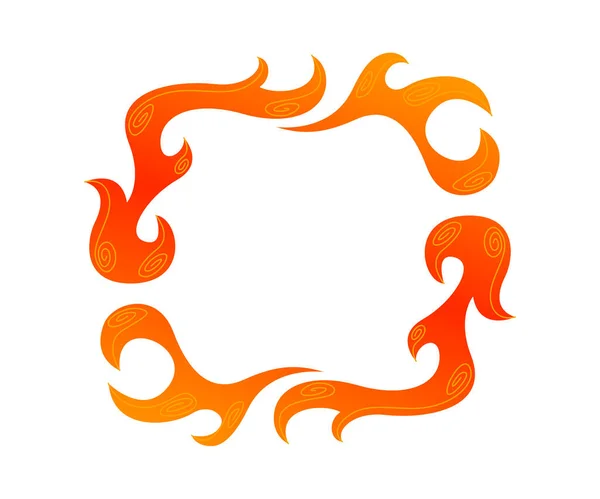 Φωτιά Πλαίσιο Διανυσματικό Αρχείο Εικόνα Φωτιά Απεικόνιση Μιας Φωτιάς Φλόγες — Διανυσματικό Αρχείο