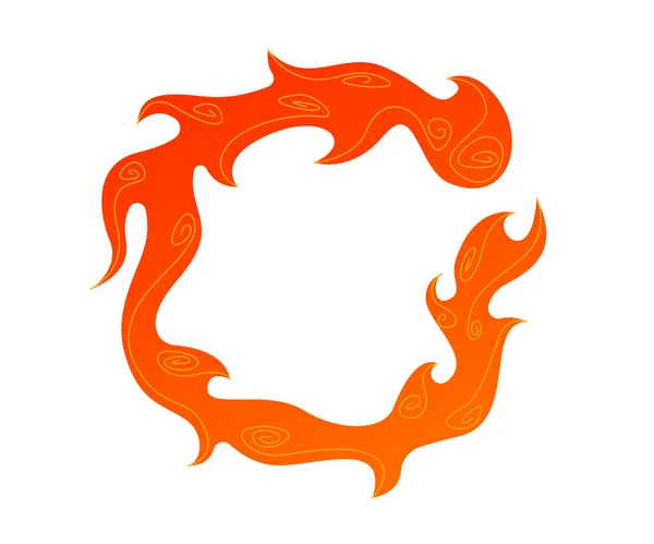 Φωτιά Κύκλος Πλαίσιο Φωτιά Φωτιά Εικονογράφηση Διανυσματικό Αρχείο — Διανυσματικό Αρχείο