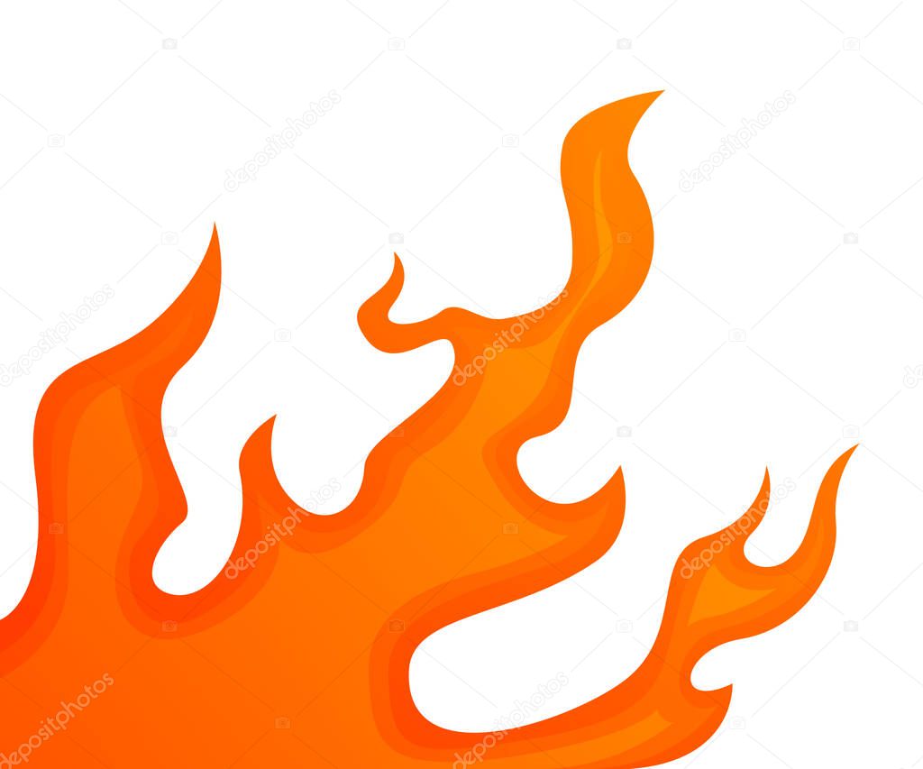 illustration of a fire background, fire element, flame, burn