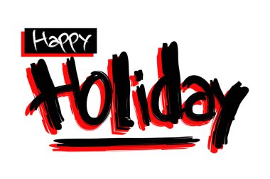 Mutlu tatiller. Modern kalem vektör kaligrafisi. Noel kartı, Noel ve Yeni Yıl tabiri. Mürekkep çizimi beyaza izole edildi. Kış tatili tasarımı için el yazısı.