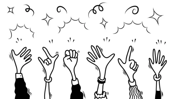 Applaudissements Main Tirage Illustration Vectorielle — Image vectorielle